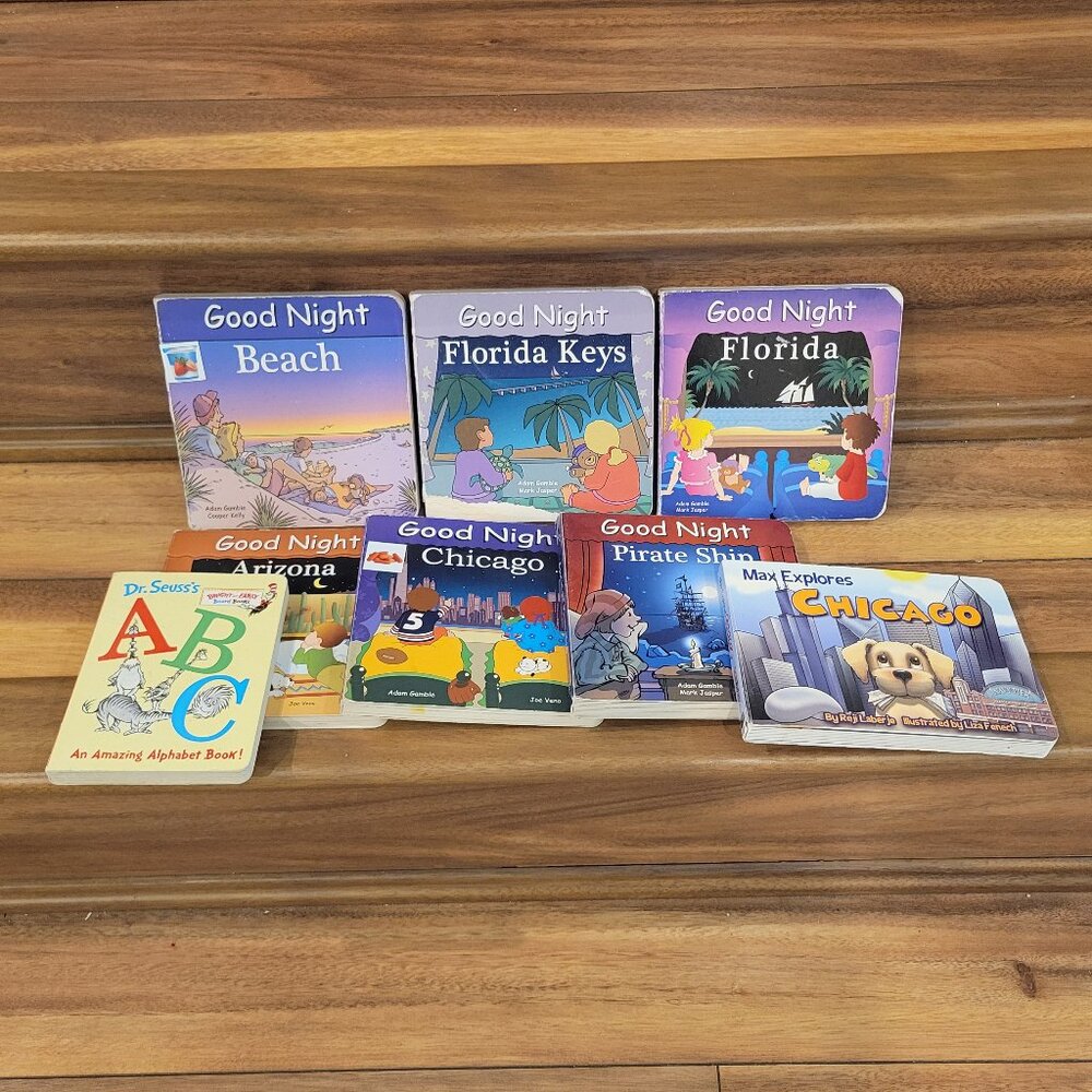 GOODNIGHT Board Books- Beach,Pirate Ship,Florida,Florida Keys,Arizona, Chicago